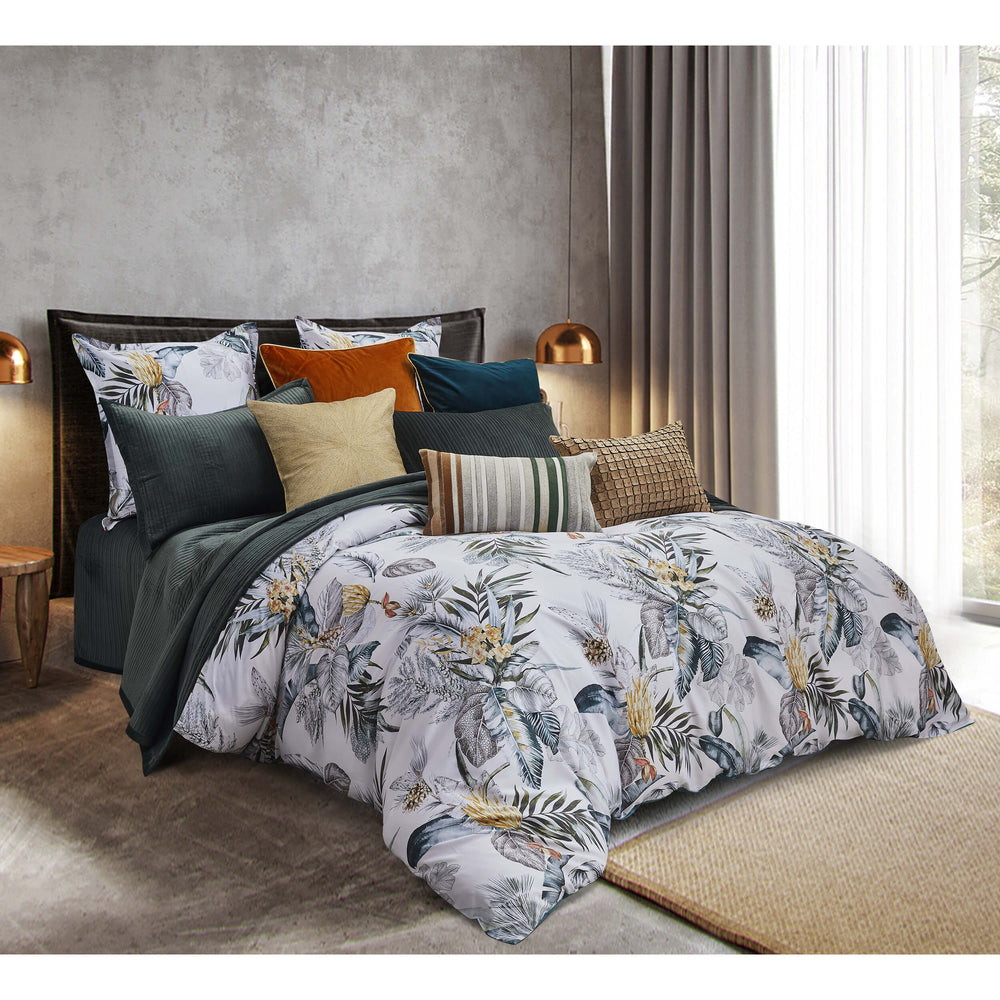 Ari Duvet, Grey Tropical-Accessories-High Fashion Home