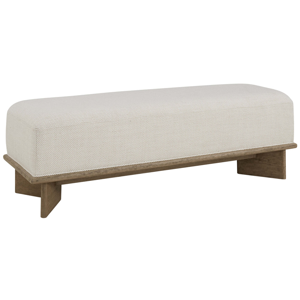 Lawrence Bench, Cultured Pearl-Furniture - Benches-High Fashion Home