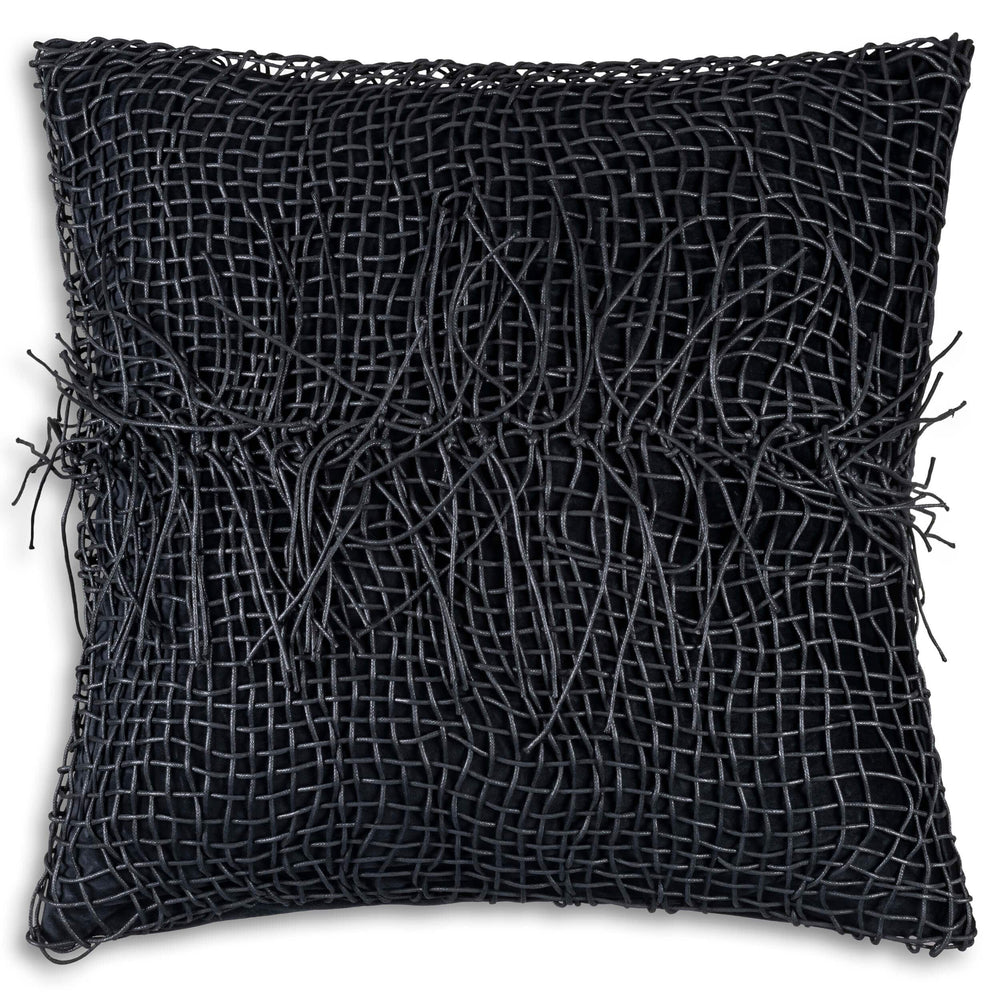 Atlas Tassle Pillow, Black