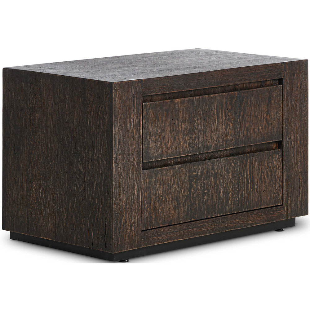 Abaso Nightstand, Ebony Rustic-Furniture - Bedroom-High Fashion Home