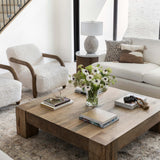 Abaso Coffee Table, Rustic Wormwood Oak