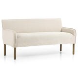 Addington Slipcover Bench, Brussels Natural