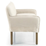 Addington Slipcover Bench, Brussels Natural