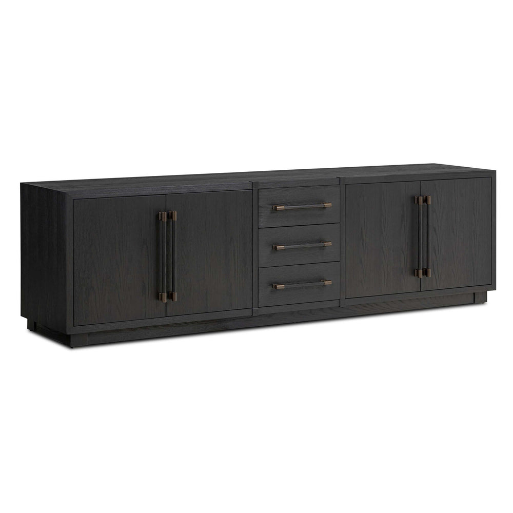 Adolfo Media Console, Modern Black-Furniture - Storage-High Fashion Home