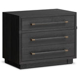 Adolfo Nightstand, Modern Black-Furniture - Accent Tables-High Fashion Home