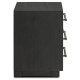 Adolfo Nightstand, Modern Black-Furniture - Accent Tables-High Fashion Home