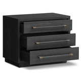 Adolfo Nightstand, Modern Black-Furniture - Accent Tables-High Fashion Home