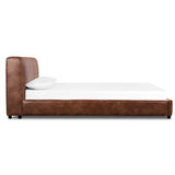 Aidan Faux Leather Bed, Vintage Tobacco