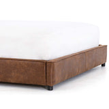 Aidan Faux Leather Bed, Vintage Tobacco