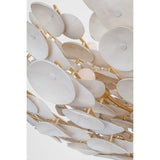 Aimi 9 Light Chandelier, Vintage Gold Leaf-Lighting-High Fashion Home