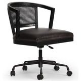 Alexa Desk Chair, Brushed Ebony/Sonoma Black-Furniture - Office-High Fashion Home