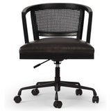 Alexa Desk Chair, Brushed Ebony/Sonoma Black-Furniture - Office-High Fashion Home