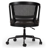 Alexa Desk Chair, Brushed Ebony/Sonoma Black-Furniture - Office-High Fashion Home