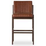 Alice Leather Bar Stool, Sonoman Chestnut-Furniture - Dining-High Fashion Home