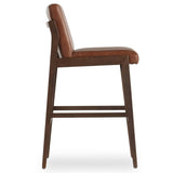 Alice Leather Bar Stool, Sonoman Chestnut-Furniture - Dining-High Fashion Home