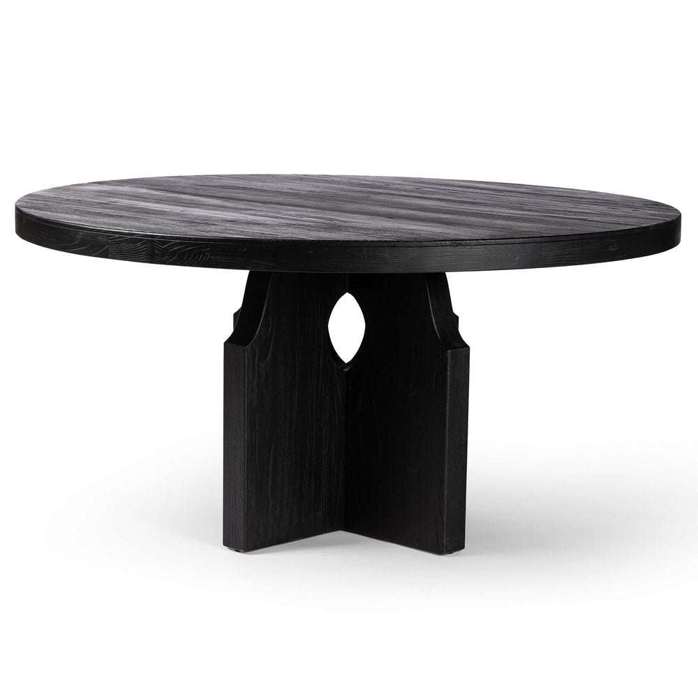 Allandale Round Dining Table, Black-Furniture - Dining-High Fashion Home