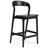 Amare Leather Bar Stool, Sonoma Black-Furniture - Dining-High Fashion Home