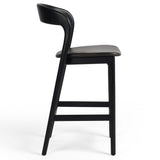 Amare Leather Bar Stool, Sonoma Black-Furniture - Dining-High Fashion Home