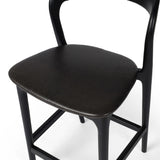 Amare Leather Bar Stool, Sonoma Black-Furniture - Dining-High Fashion Home