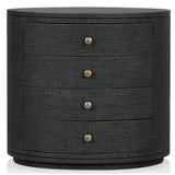 Amelia Oval Nightstand, Black-Furniture - Bedroom-High Fashion Home