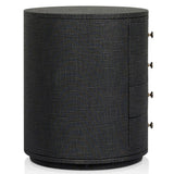 Amelia Oval Nightstand, Black-Furniture - Bedroom-High Fashion Home