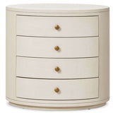 Amelia Oval Nightstand, Ivory-Furniture - Bedroom-High Fashion Home