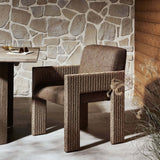 Amur Outdoor Dining Chair, Faux Dark Hyacinth-High Fashion Home