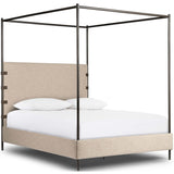 Anderson Canopy Bed, Palm Ecru-Furniture - Bedroom-High Fashion Home