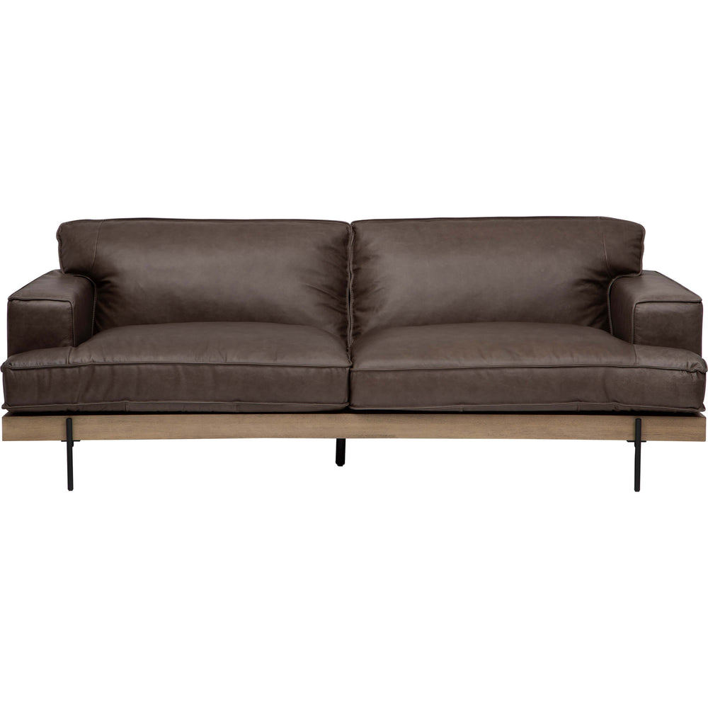 Andie Leather Sofa, Marseille Concrete