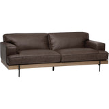 Andie Leather Sofa, Marseille Concrete