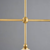 Andrews Linear Chandelier, Aged Brass-Lighting-High Fashion Home