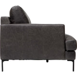 Ansel Leather Sectional, Marseille Black-Furniture - Sofas-High Fashion Home