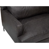 Ansel Leather Sectional, Marseille Black-Furniture - Sofas-High Fashion Home