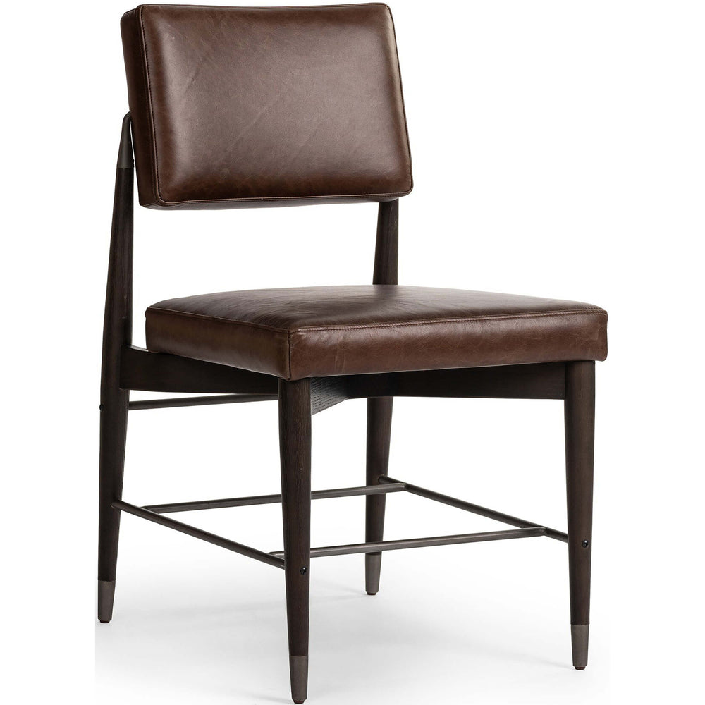 Anton Leather Dining Chair, Havana Brown, Set of 2-Furniture - Dining-High Fashion Home