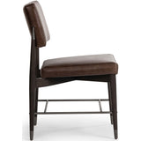 Anton Leather Dining Chair, Havana Brown, Set of 2-Furniture - Dining-High Fashion Home