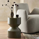 Ara End Table, Moss-Furniture - Accent Tables-High Fashion Home