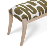 Arielle Bench, Olive/White