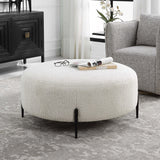 Arles Large Ottoman, White-Furniture - Chairs-High Fashion Home