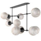 Armstrong Linear Chandelier, Black Gunmetal-Lighting-High Fashion Home