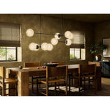 Armstrong Linear Chandelier, Black Gunmetal-Lighting-High Fashion Home