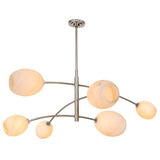 Artemis 6 Light Chandelier, Polished Nickel-Lighting-High Fashion Home