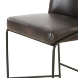 Astrud Leather Bar Stool, Sonoma Black-Furniture - Dining-High Fashion Home