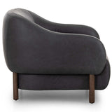 Audrey Leather Chair, Eucapel Black-Furniture - Chairs-High Fashion Home