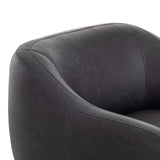 Audrey Leather Chair, Eucapel Black-Furniture - Chairs-High Fashion Home