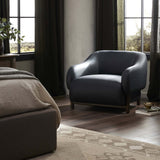 Audrey Leather Chair, Eucapel Black-Furniture - Chairs-High Fashion Home