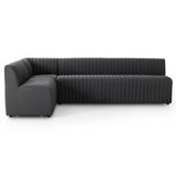 Augustine 110" Dining L-Shape Banquette, Boucle Charcoal-Furniture - Dining-High Fashion Home