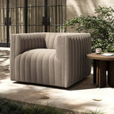 Augustine Outdoor Swivel Chair, Casa Grey-Furniture - Outdoor-High Fashion Home