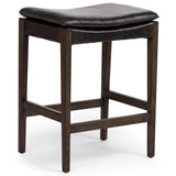 Aya Leather Bar & Counter Stool, Sonoma Black