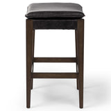 Aya Leather Bar & Counter Stool, Sonoma Black