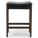 Aya Leather Bar & Counter Stool, Sonoma Black